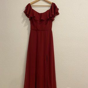 Dear Cleo Abigail dress in Red Velvet NWT